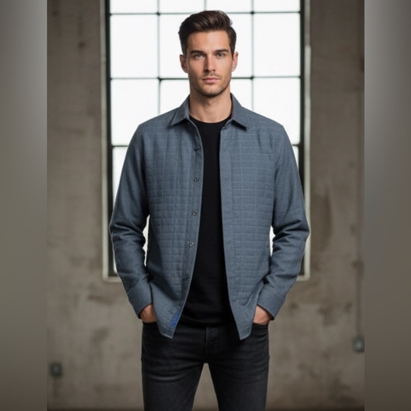 WRK Work Rest Karma Quilted Snap Button Down Flannel Shirt Casual Grid Mens XS - Picture 15 of 15